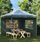 VidaXL Tentwanden met raam PE groen 2 st