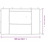 VidaXL Tentwanden met raam PE groen 2 st