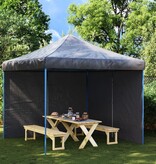 VidaXL Tentwanden met ritssluiting PE antraciet 2 st
