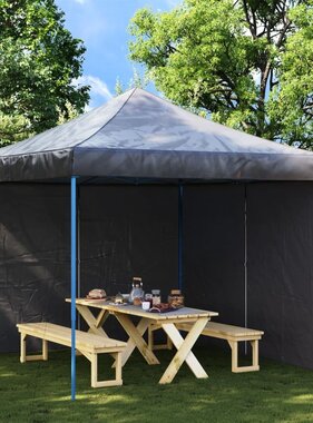 VidaXL Tentwanden met ritssluiting PE antraciet 2 st