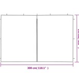 VidaXL Tentwanden met ritssluiting PE antraciet 2 st