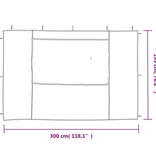 VidaXL Tentwanden met raam PE antraciet 2 st