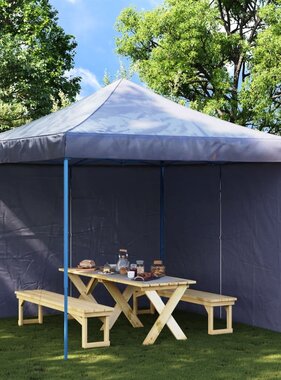 VidaXL Tentwanden met ritssluiting PE blauw 2 st