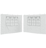VidaXL Tentwanden met raam PE wit 2 st