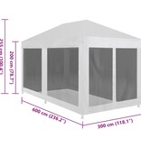 VidaXL Partytent met 6 mesh zijwanden 6x3 m