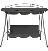 VidaXL Schommelbank voor buiten met dak 198x120x205 cm staal antraciet