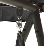 VidaXL Schommelbank voor buiten met dak 198x120x205 cm staal antraciet