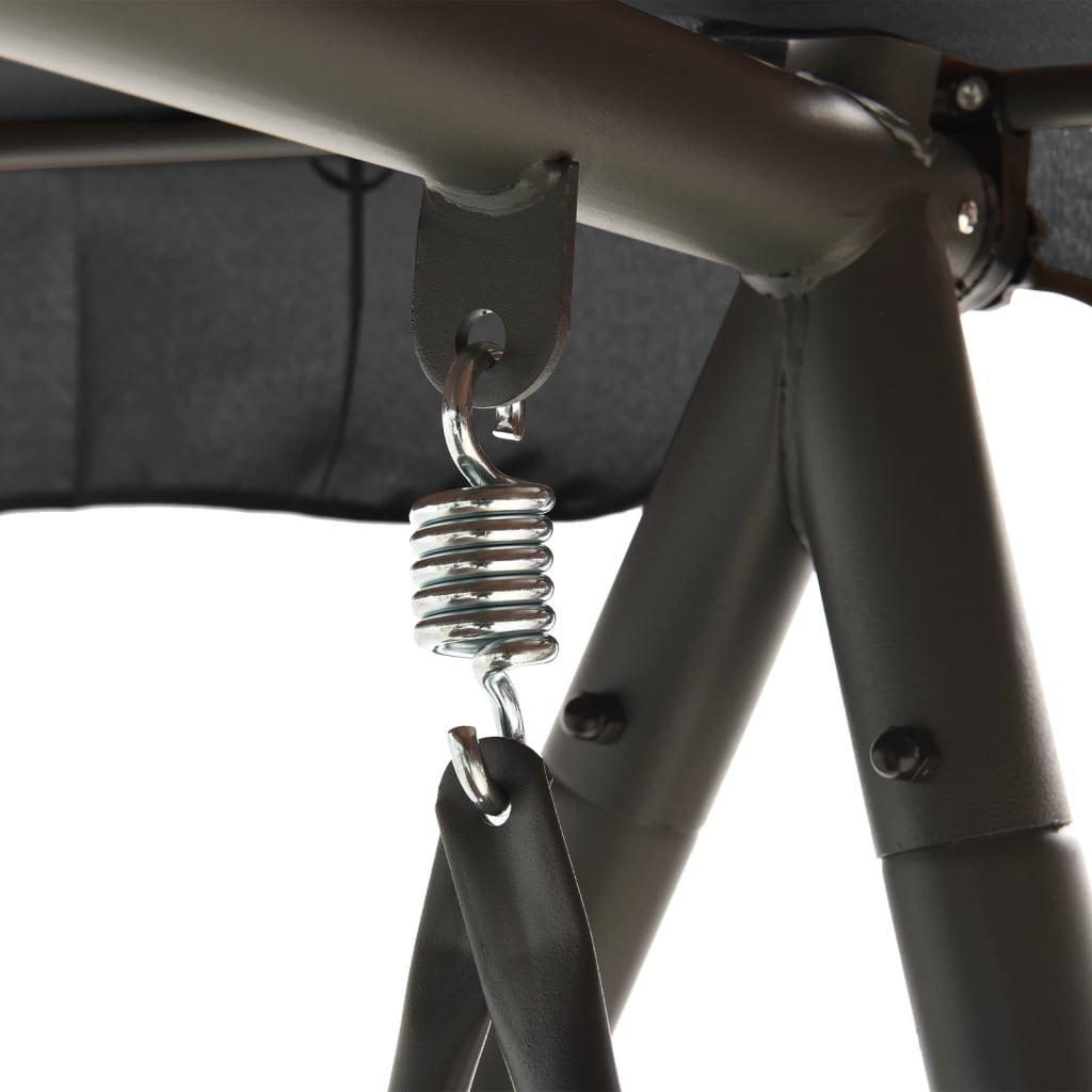 VidaXL Schommelbank voor buiten met dak 198x120x205 cm staal antraciet