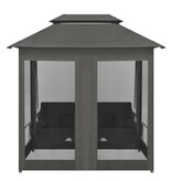 VidaXL Schommelbank voor buiten met dak 220x160x240 cm staal antraciet