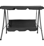 VidaXL Schommelbank voor buiten met dak 192x118x175 cm staal antraciet