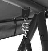 VidaXL Schommelbank voor buiten met dak 192x118x175 cm staal antraciet