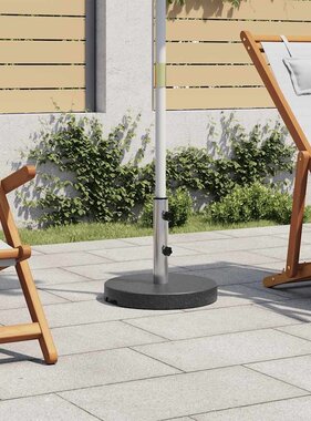 VidaXL Parasolvoet rond 20 kg graniet zwart
