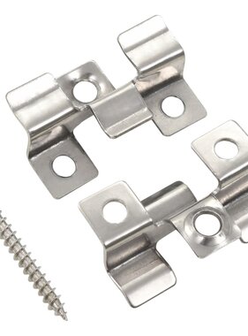 VidaXL Terrasplankenklemmen met 200 schroeven roestvrij staal 100 st