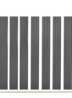VidaXL Vervangende schuttingplanken 9 st 170 cm HKC grijs