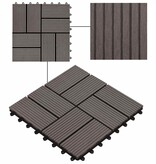VidaXL Terrastegels 30x30 cm 1 m² HKC donkerbruin 11 st