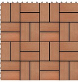 VidaXL Terrastegels 30x30 cm 1 m² HKC teakkleur 11 st