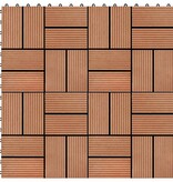 VidaXL Terrastegels 30x30 cm 1 m² HKC teakkleur 11 st