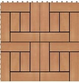 VidaXL Terrastegels 30x30 cm 1 m² HKC teakkleur 11 st