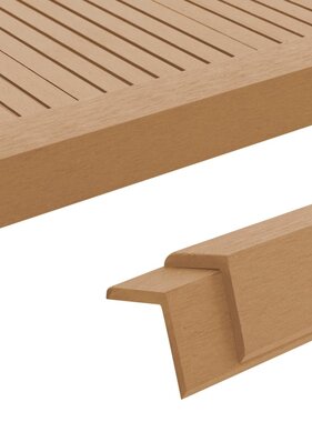 VidaXL Terras hoekplinten 5 st 170 cm HKC teakkleurig