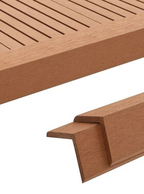 VidaXL Terras hoekplinten 5 st 170 cm HKC lichtbruin