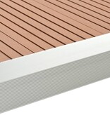 VidaXL 5 st Terras hoekplinten 170 cm aluminium zilverkleurig
