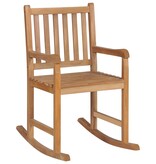 VidaXL Schommelstoel massief teakhout