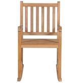 VidaXL Schommelstoel massief teakhout
