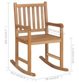 VidaXL Schommelstoel massief teakhout