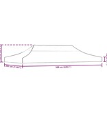 VidaXL Partytentdak 3x6 m crème