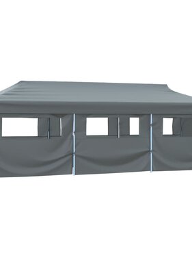 VidaXL Vouwtent pop-up met 8 zijwanden 870x291x315 cm antraciet