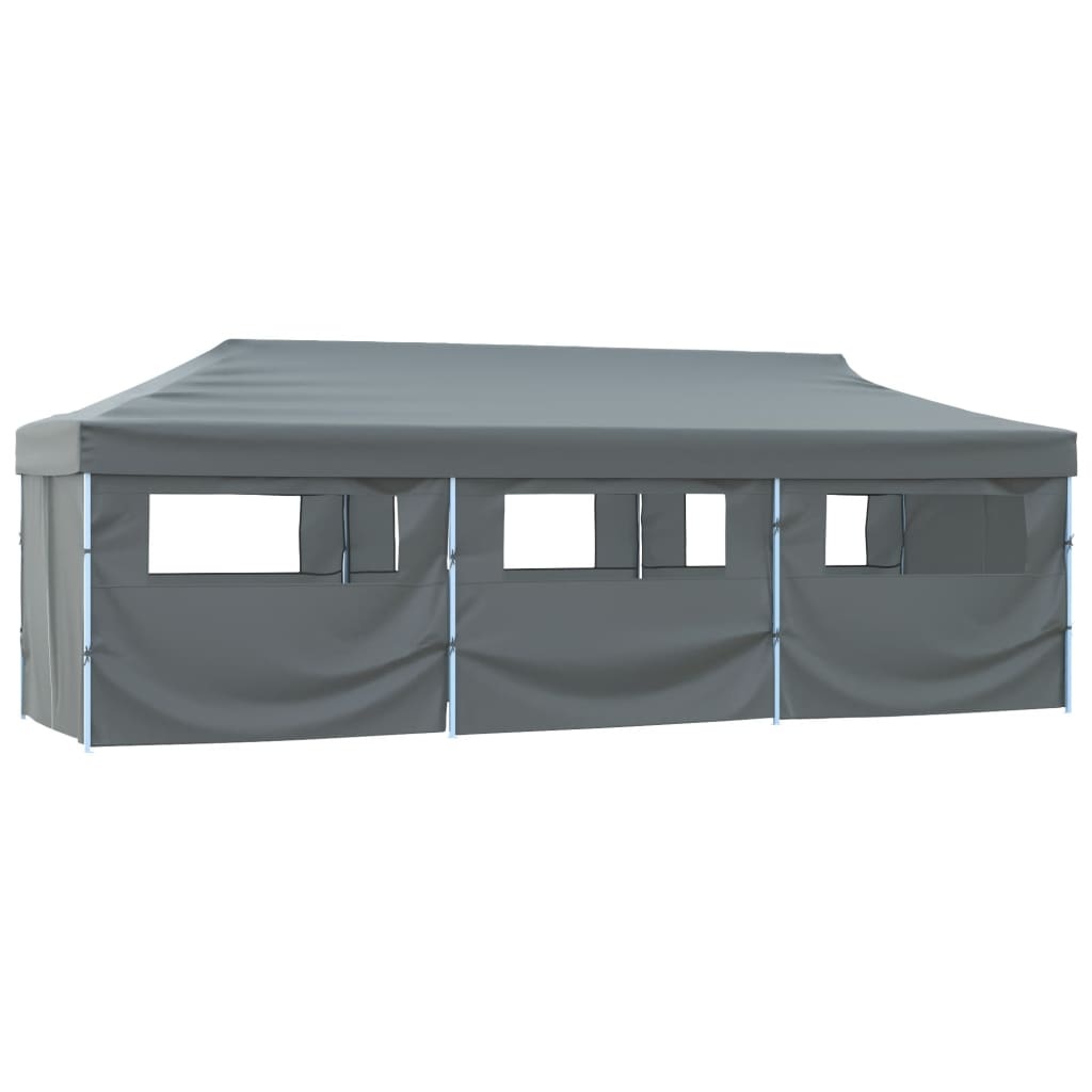 VidaXL Vouwtent pop-up met 8 zijwanden 870x291x315 cm antraciet