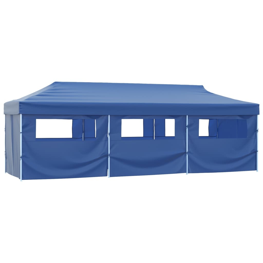 VidaXL Vouwtent pop-up met 8 zijwanden 870x291x315 cm blauw