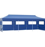 VidaXL Vouwtent pop-up met 5 zijwanden 3x9 m blauw