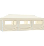 VidaXL Vouwtent pop-up met 8 zijwanden 870x291x315 cm crème