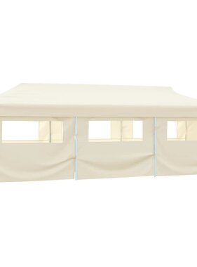 VidaXL Vouwtent pop-up met 8 zijwanden 870x291x315 cm crème