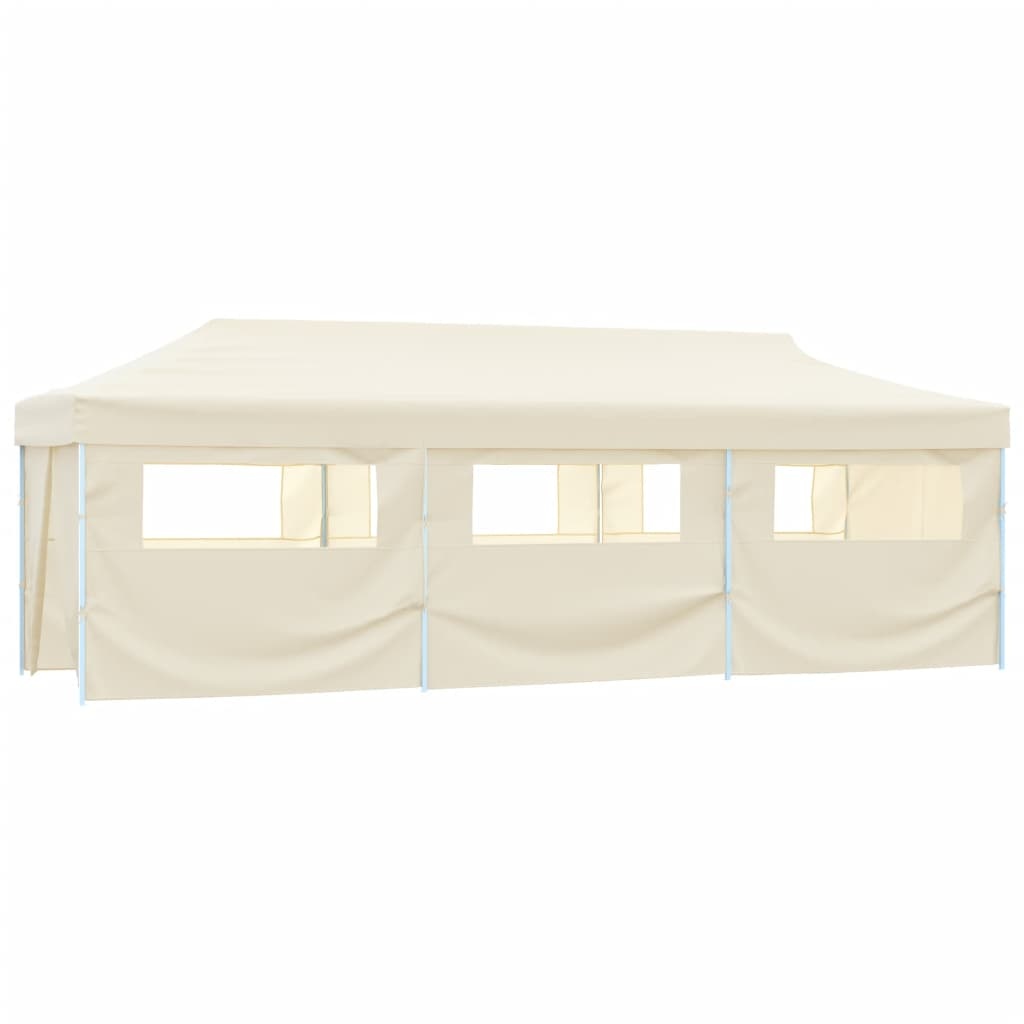 VidaXL Vouwtent pop-up met 8 zijwanden 870x291x315 cm crème
