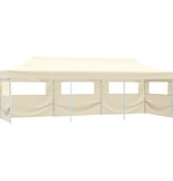 VidaXL Vouwtent pop-up met 5 zijwanden 3x9 m crème