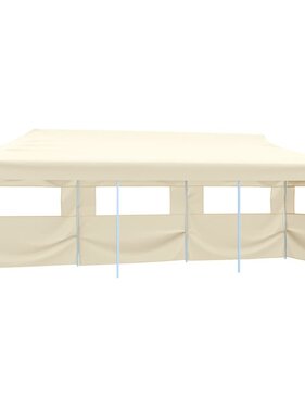 VidaXL Vouwtent pop-up met 5 zijwanden 3x9 m crème