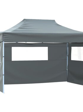 VidaXL Vouwtent met 3 wanden 431x291x315 cm antraciet