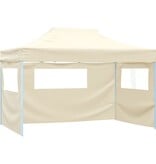 VidaXL Vouwtent met 3 wanden 3x4,5 m crème