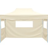 VidaXL Vouwtent met 3 wanden 3x4,5 m crème