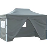 VidaXL Vouwtent pop-up met 4 zijwanden 3x4,5 m antraciet
