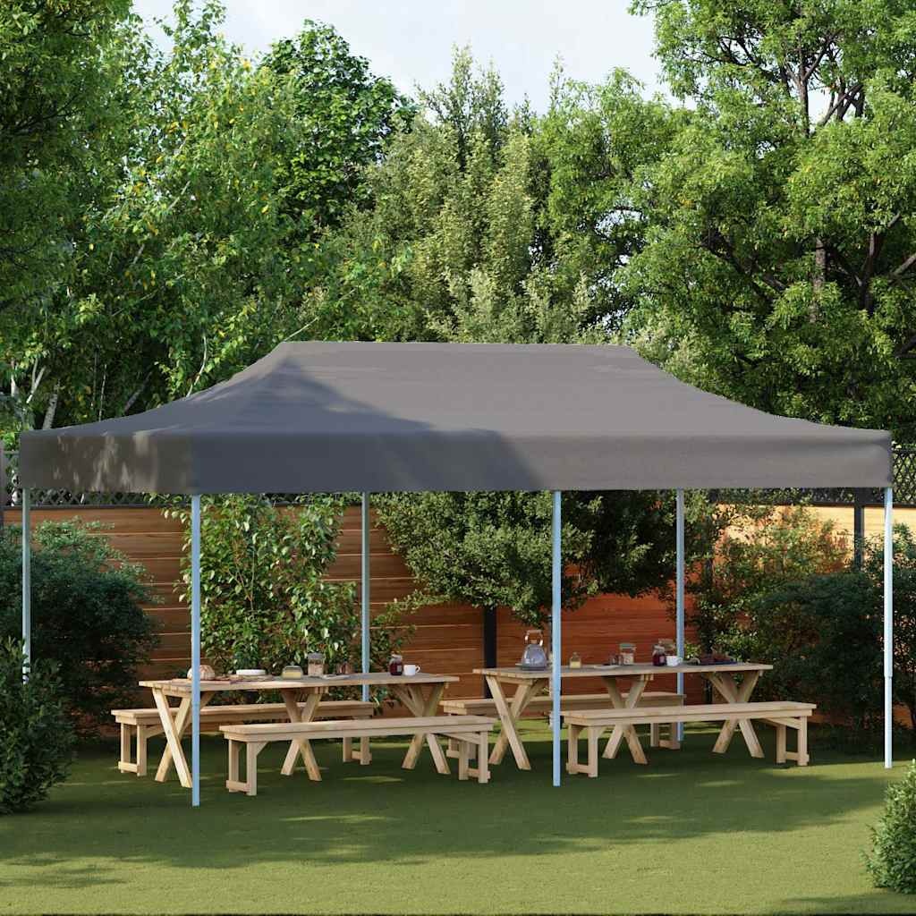 VidaXL Partytent pop-up inklapbaar 3x6 m antraciet