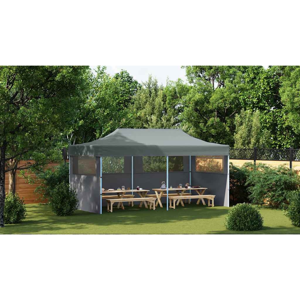 VidaXL Partytent pop-up inklapbaar met zijwanden 3x6 m antraciet