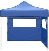 VidaXL Vouwtent met 2 wanden 3x3 m blauw