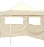 VidaXL Vouwtent met 2 wanden 291x291x315 cm crème