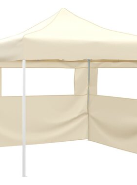 VidaXL Vouwtent met 2 wanden 291x291x315 cm crème