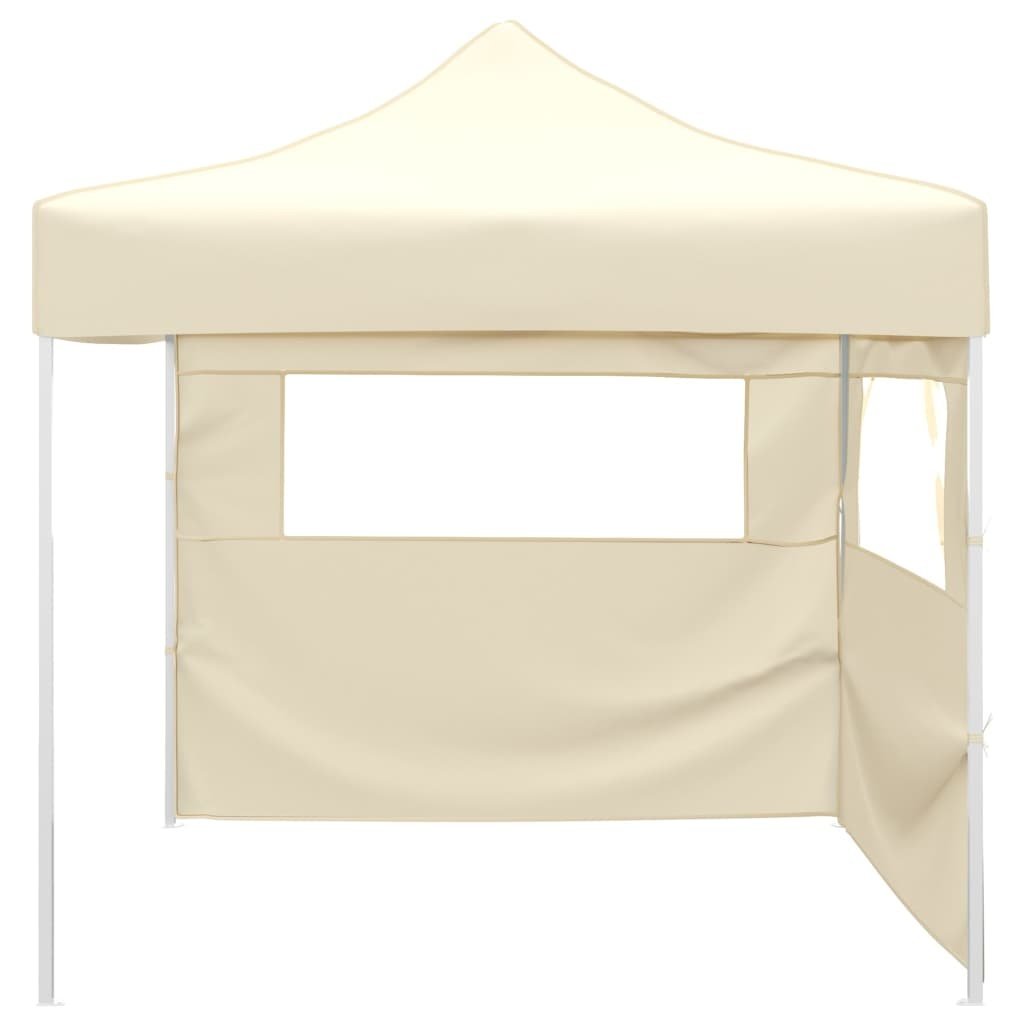 VidaXL Vouwtent met 2 wanden 291x291x315 cm crème