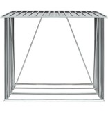VidaXL Haardhoutschuur 163x83x154 cm gegalvaniseerd staal grijs
