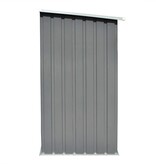 VidaXL Haardhoutschuur 163x83x154 cm gegalvaniseerd staal grijs